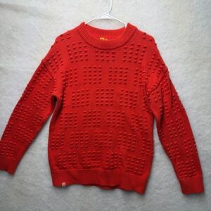 LEGO x Target Men’s Small Textured Brick Knit Sweater Red Pullover Limited Ed